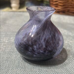 Swirled Glass mini Vase purple